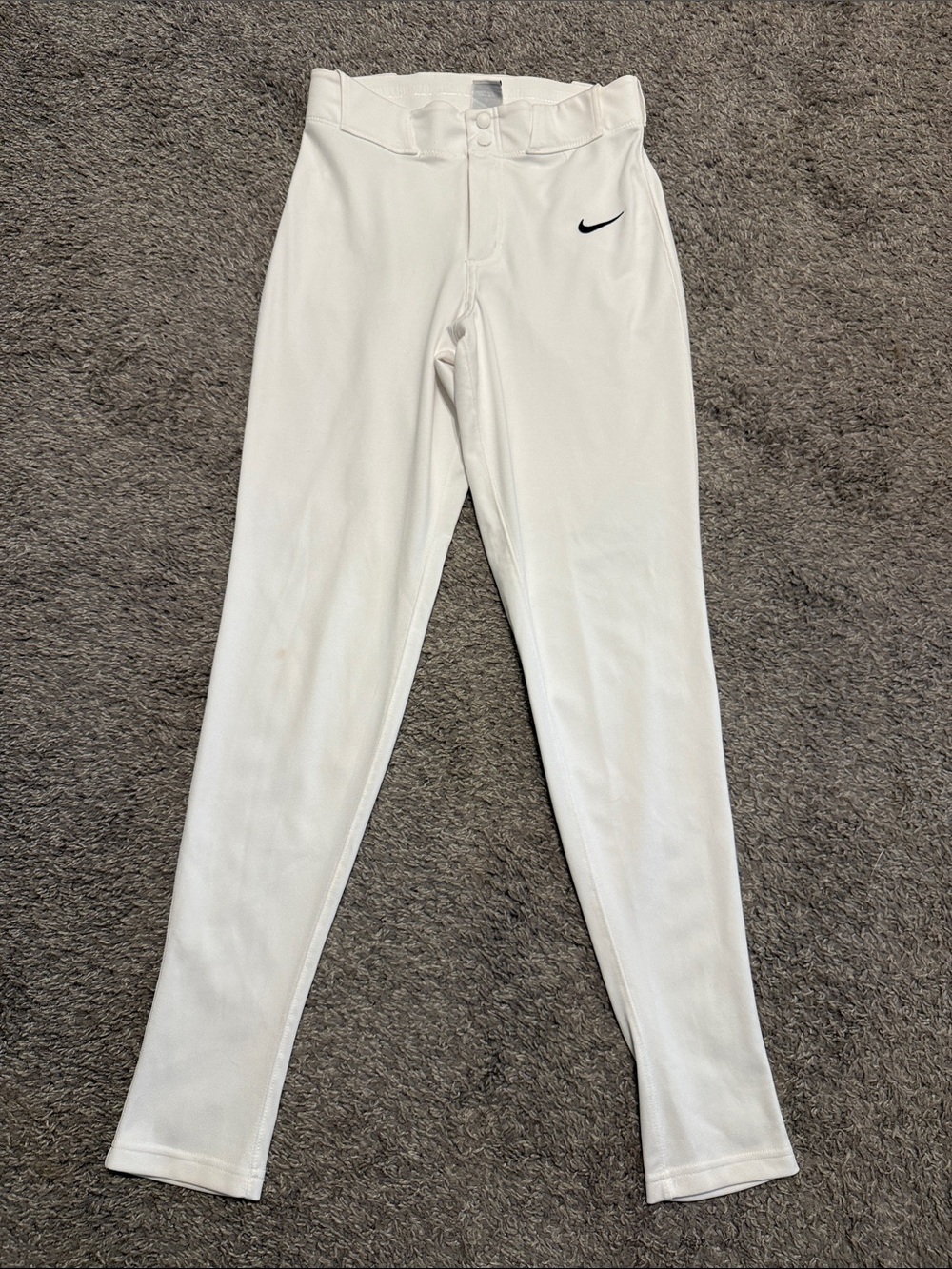VGUC Mens Nike Vapor Baseball Pants, White, Size Small.